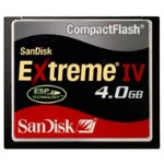 SDCFX4-4096-901 Sandisk Extreme IV 4GB CompactFlash (CF) Memory Card