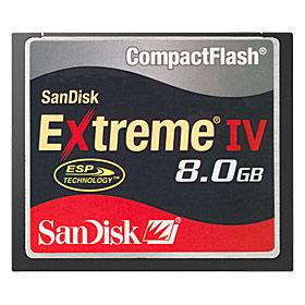 SDCFX4-8192-902 SanDisk 8GB Extreme IV CompactFlash (CF) Memory Card