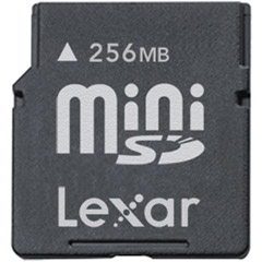 SDM256-624 Lexar 256MB MiniSD Flash Memory Card