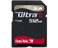 SDSDH-512-901 SanDisk Ultra II 512MB Secure Digital (SD) Flash Memory Card