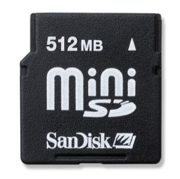 SDSDM-512-J60M Sandisk 512MB Mini Secure Digital Card