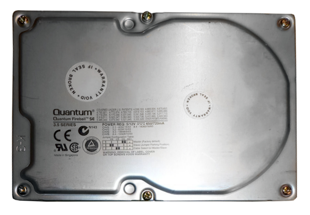 SE32A Quantum Fireball SE 3.2GB 5400RPM ATA-33 128KB Cache 3.5-inch Internal Hard Drive