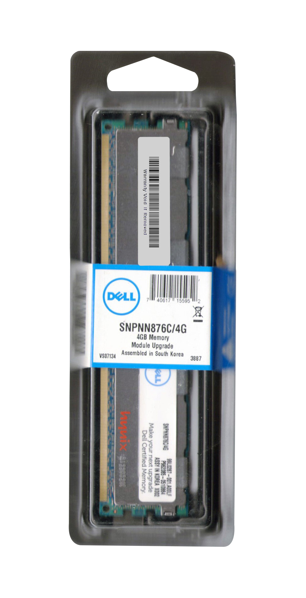 SNPNN876C/4G Dell 4GB PC3-10600 DDR3-1333MHz ECC Registered CL9 240-Pin DIMM Dual Rank Memory Module for PowerEdge Servers