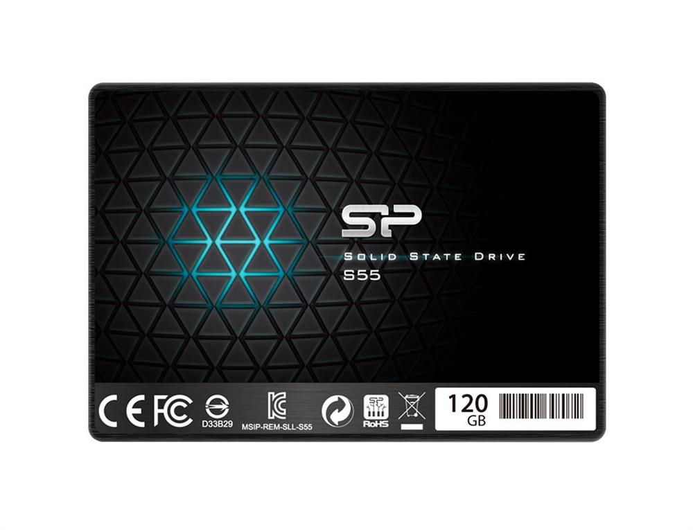 SP120GBSS3S55S27 Silicon Power Slim S55 120GB TLC SATA 6Gbps 2.5-inch Internal Solid State Drive (SSD) (Upgrade Kit)
