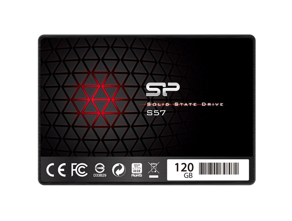 SP120GBSS3S57A25 Silicon Power Slim S57 120GB TLC SATA 6Gbps 2.5-inch Internal Solid State Drive (SSD)