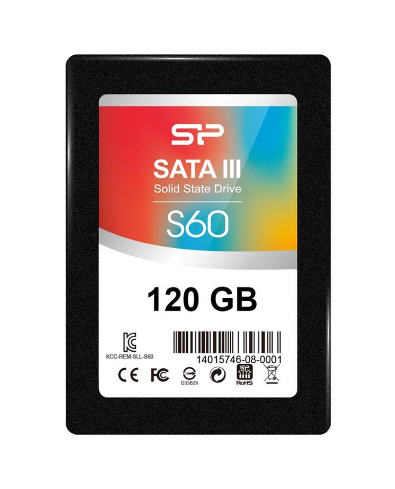 SP120GBSS3S60S27 Silicon Power Slim S60 120GB MLC SATA 6Gbps 2.5-inch Internal Solid State Drive (SSD) (Upgrade Kit)