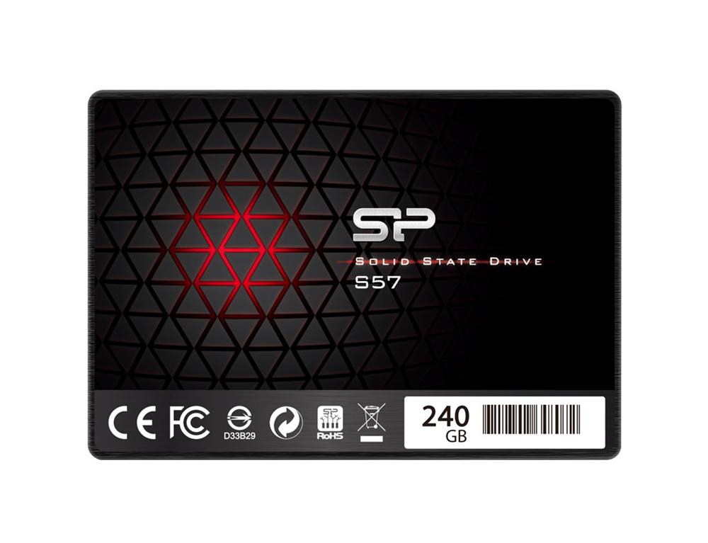 SP240GBSS3S57A25 Silicon Power Slim S57 240GB TLC SATA 6Gbps 2.5-inch Internal Solid State Drive (SSD)