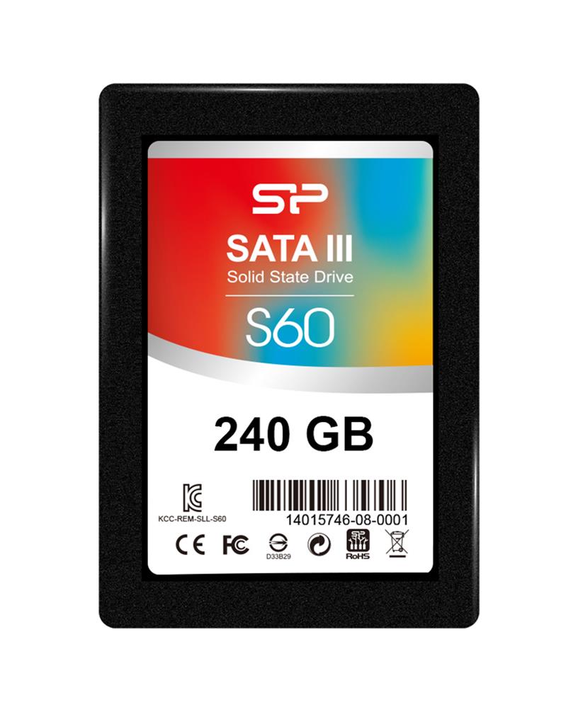 SP240GBSS3S60S27 Silicon Power Slim S60 240GB MLC SATA 6Gbps 2.5-inch Internal Solid State Drive (SSD) (Upgrade Kit)