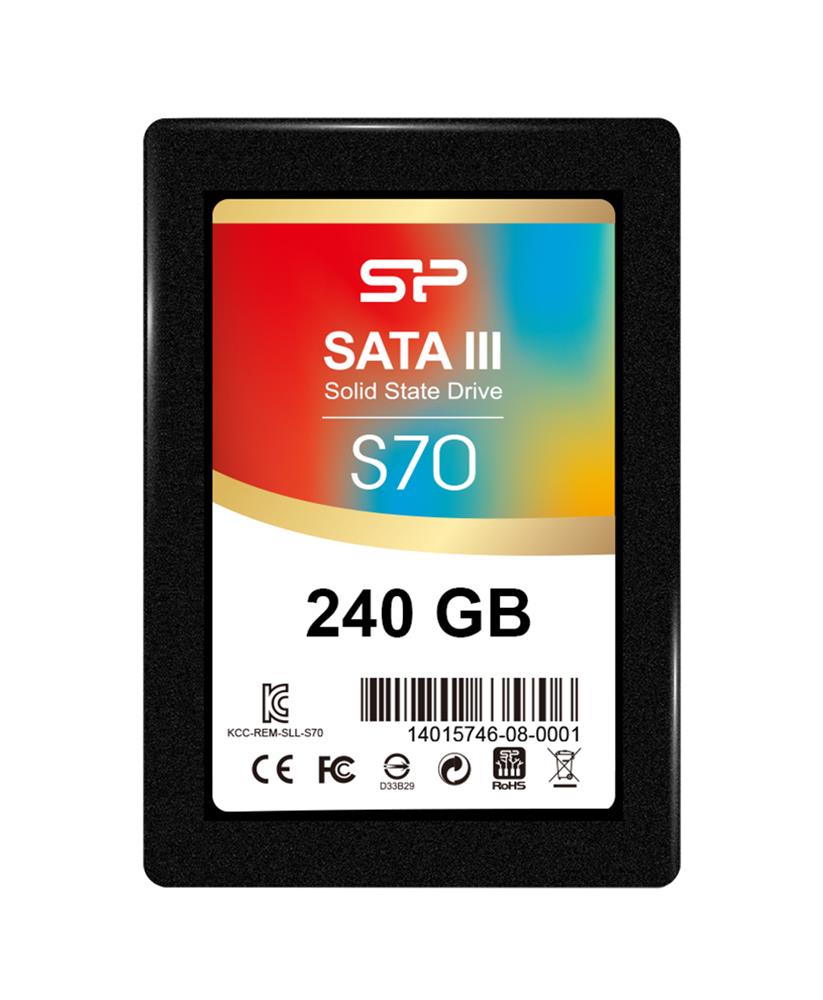 SP240GBSS3S70S25 Silicon Power Slim S70 240GB MLC SATA 6Gbps 2.5-inch Internal Solid State Drive (SSD)