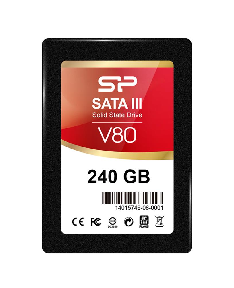 SP240GBSS3V80S25 Silicon Power Velox V80 240GB MLC SATA 6Gbps 2.5-inch Internal Solid State Drive (SSD)