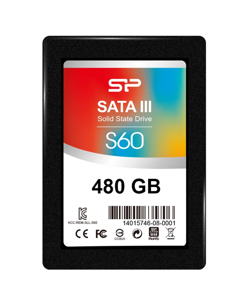 SP480GBSS3S60S27 Silicon Power Slim S60 480GB MLC SATA 6Gbps 2.5-inch Internal Solid State Drive (SSD) (Upgrade Kit)