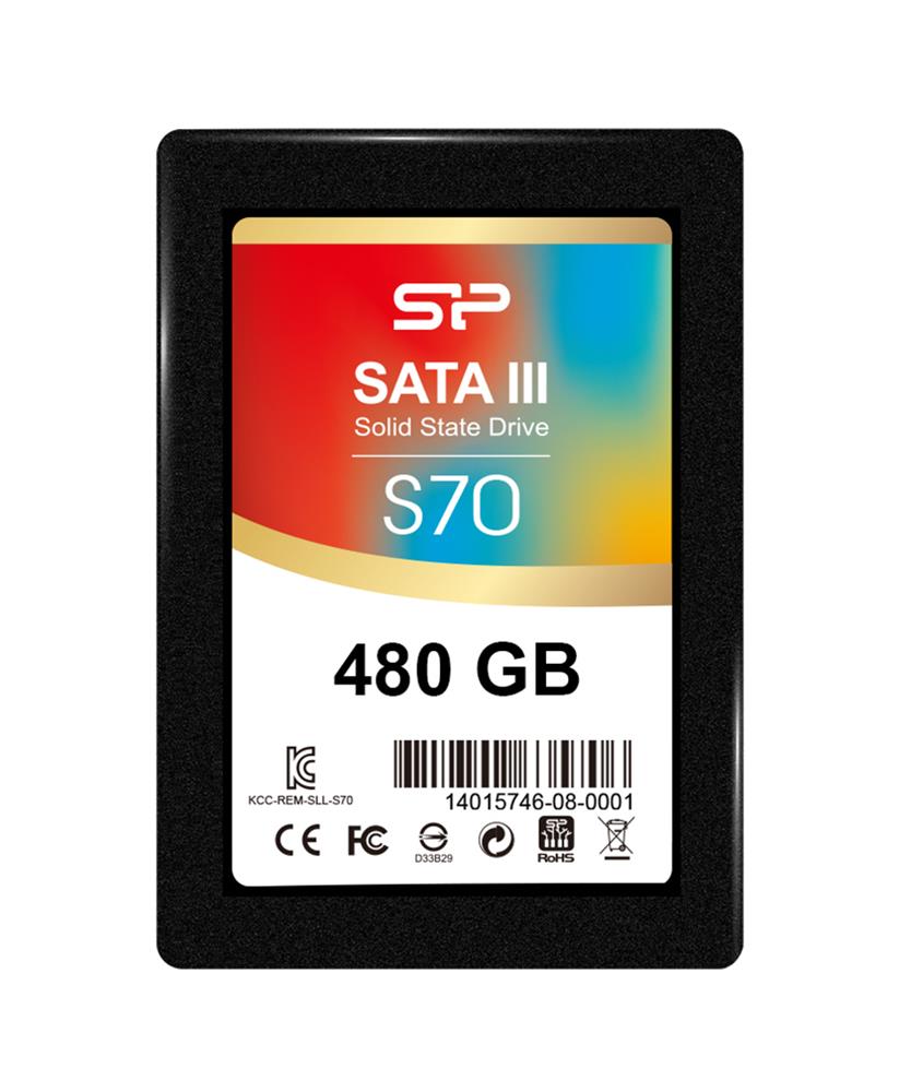 SP480GBSS3S70S25 Silicon Power Slim S70 480GB MLC SATA 6Gbps 2.5-inch Internal Solid State Drive (SSD)