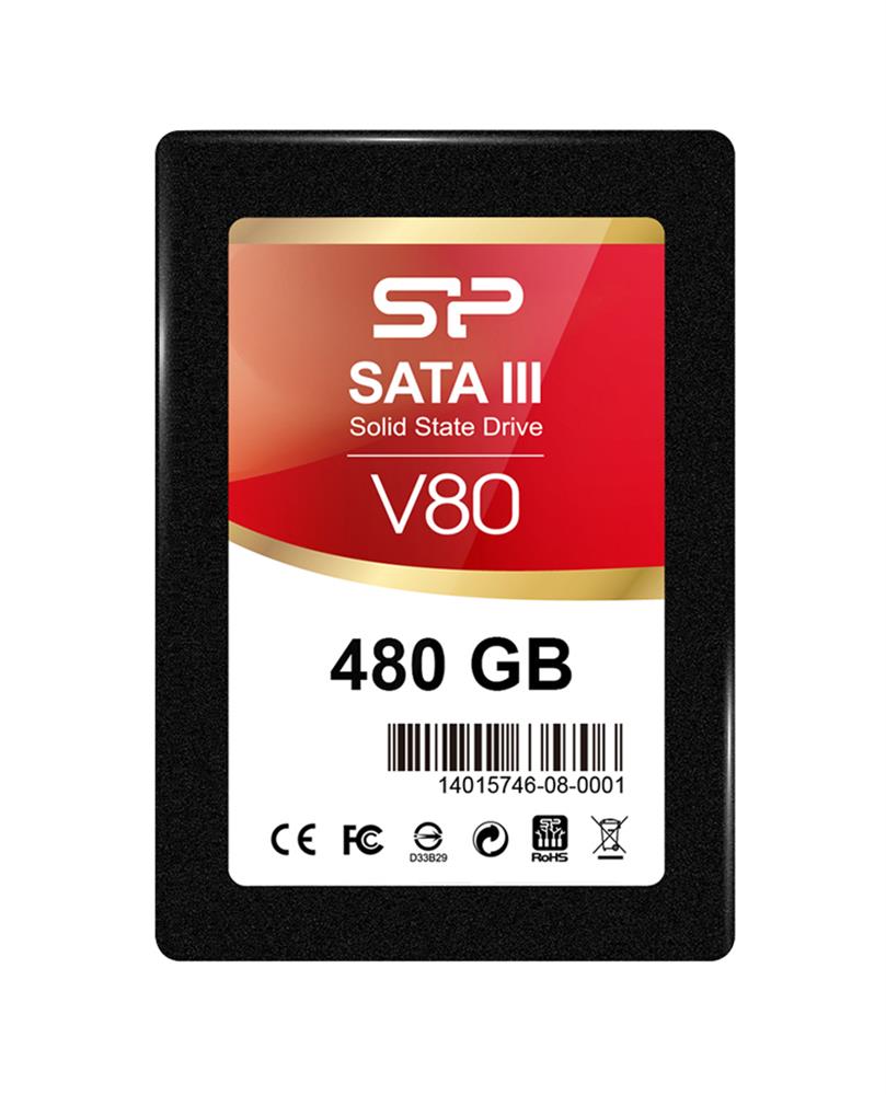 SP480GBSS3V80S25 Silicon Power Velox V80 480GB MLC SATA 6Gbps 2.5-inch Internal Solid State Drive (SSD)