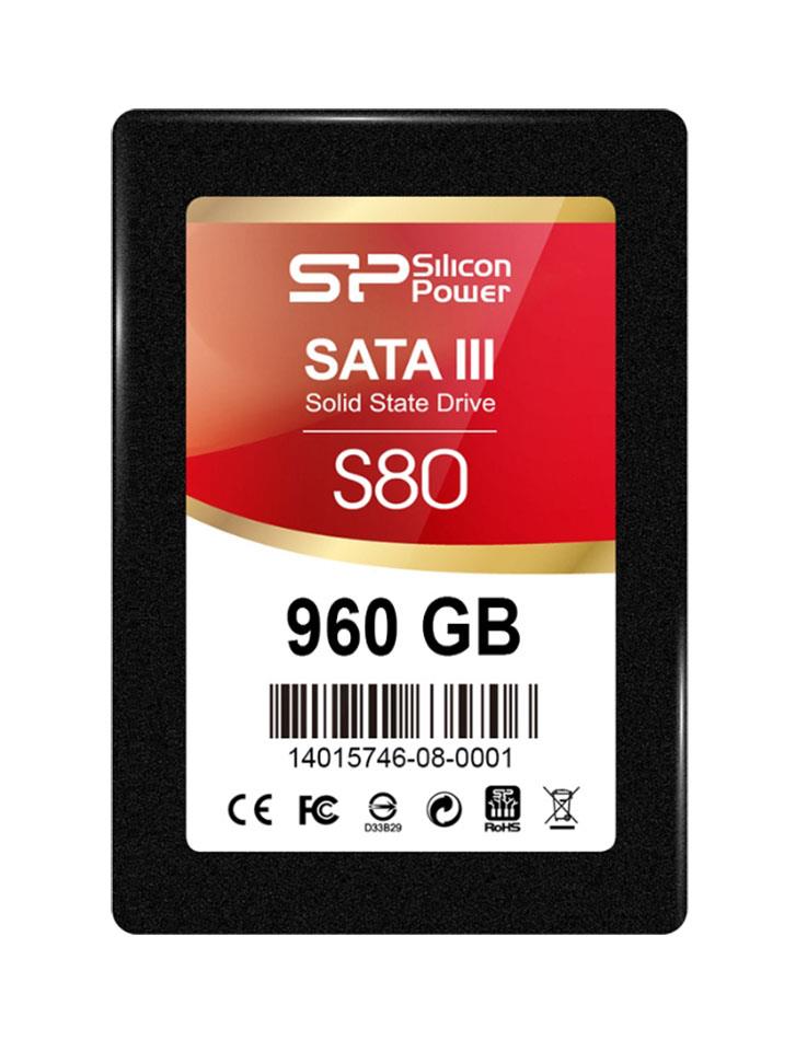 SP960GBSS3S80S25 Silicon Power Slim S80 960GB MLC SATA 6Gbps 2.5-inch Internal Solid State Drive (SSD)