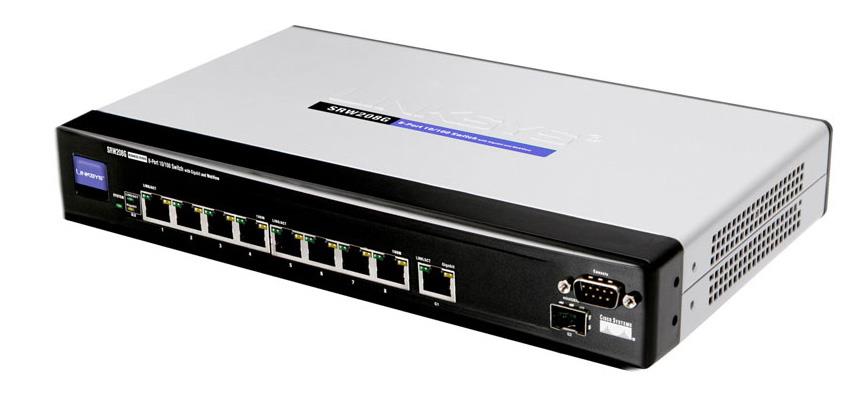 SRW208-K9-G5 Cisco SRW208G 8-Ports 10/100Mbps Ethernet Managed Switch (Refurbished)