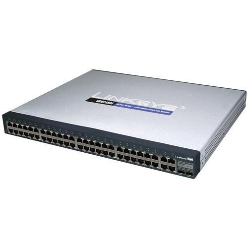 SRW248G4 Linksys 48-Ports 10/100 Plus 4-Port SFP Gigabit Switch with Webview (Refurbished)