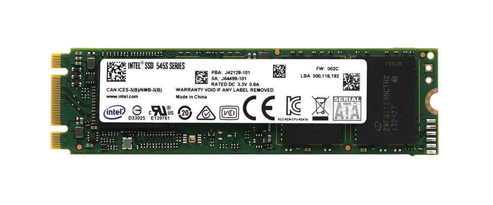 SSDSCKKW512G8XT Intel 545s Series 512GB TLC SATA 6Gbps (AES-256) M.2 2280 Internal Solid State Drive (SSD)