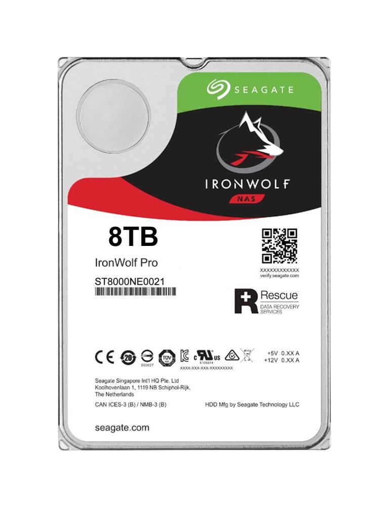ST8000NE0021 Seagate IronWolf Pro 8TB 7200RPM SATA 6Gbps 256MB Cache (512e) 3.5-inch Internal Hard Drive