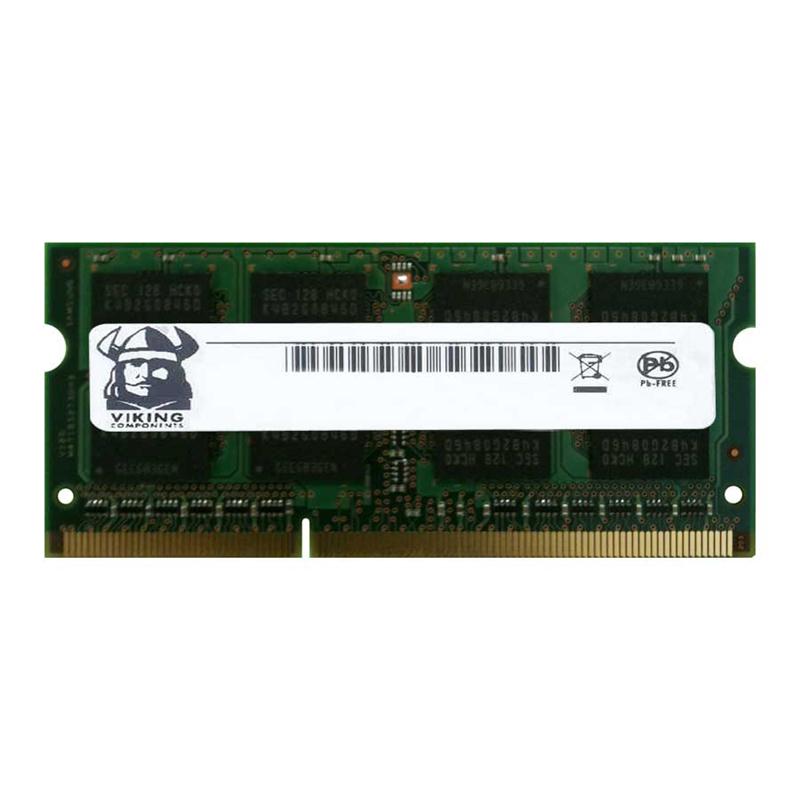 VR7PU287258FBC Viking 1GB PC3-10600 DDR3-1333MHz ECC Unbuffered CL9 204-Pin SoDimm Single Rank Memory Module