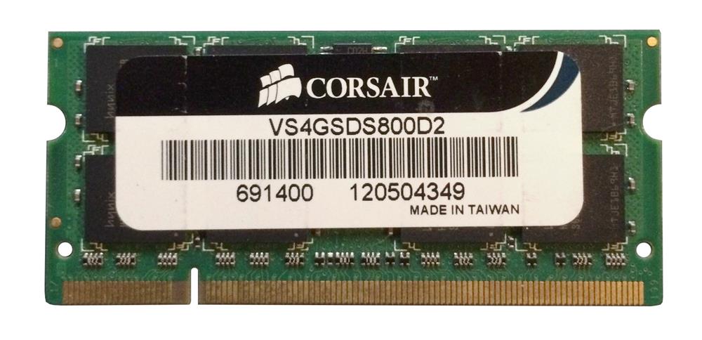 VS4GSDS800D2 Corsair 4GB SoDimm PC6400 Memory