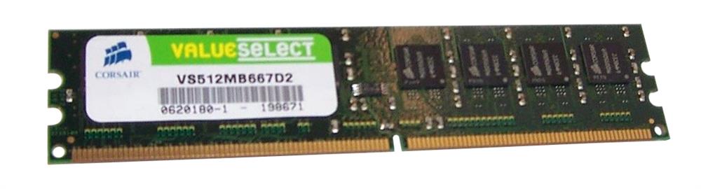 VS512MB667D2 Corsair 512MB DDR2 PC5300 Memory