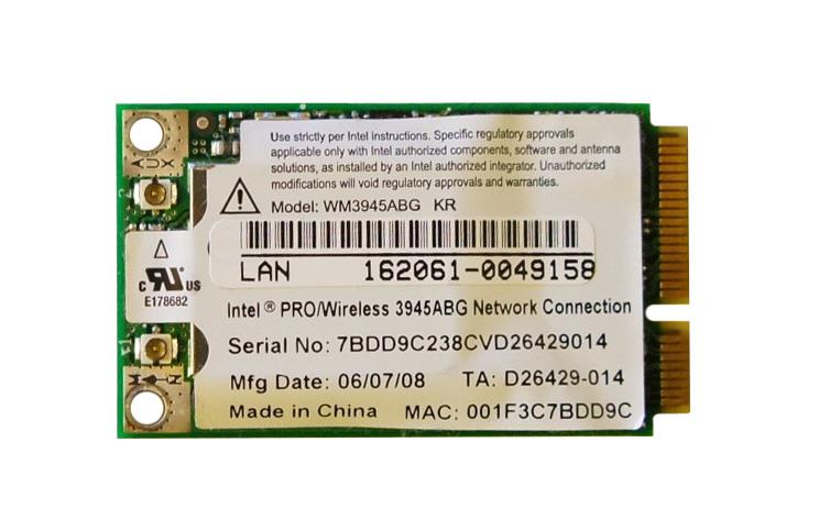 WM3945AGM1WB Intel PRO/Wireless 3945ABG Network Adapter mini PCI Express 54Mbps