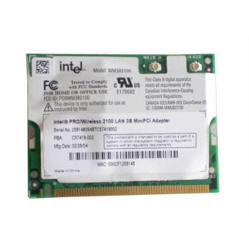 WM3B2100NAWB3 Intel PRO/Wireless 2100 2.4GHz 11Mbps IEEE 802.11b Mini PCI Type 3B Wireless Network Adapter