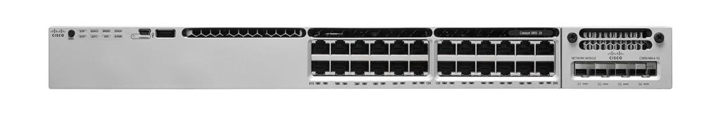 WSC385024PL Cisco Catalyst 3850 24-Ports 10/100/1000Base-T RJ-45 PoE+ Manageable Layer2 Rack-mountable 1U Switch (Refurbished)