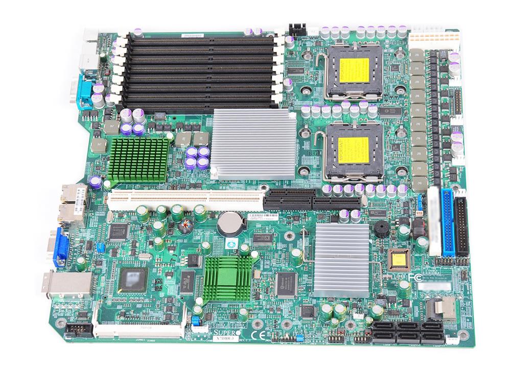 X7DBR-3 SuperMicro Dual Socket LGA 771 Intel 5000P Chipset Intel Quad & Dual Core Intel Xeon Processors Support DDR2 8x DIMM 6x SATA 3.0Gb/s Extended-ATX Server Motherboard (Refurbished)