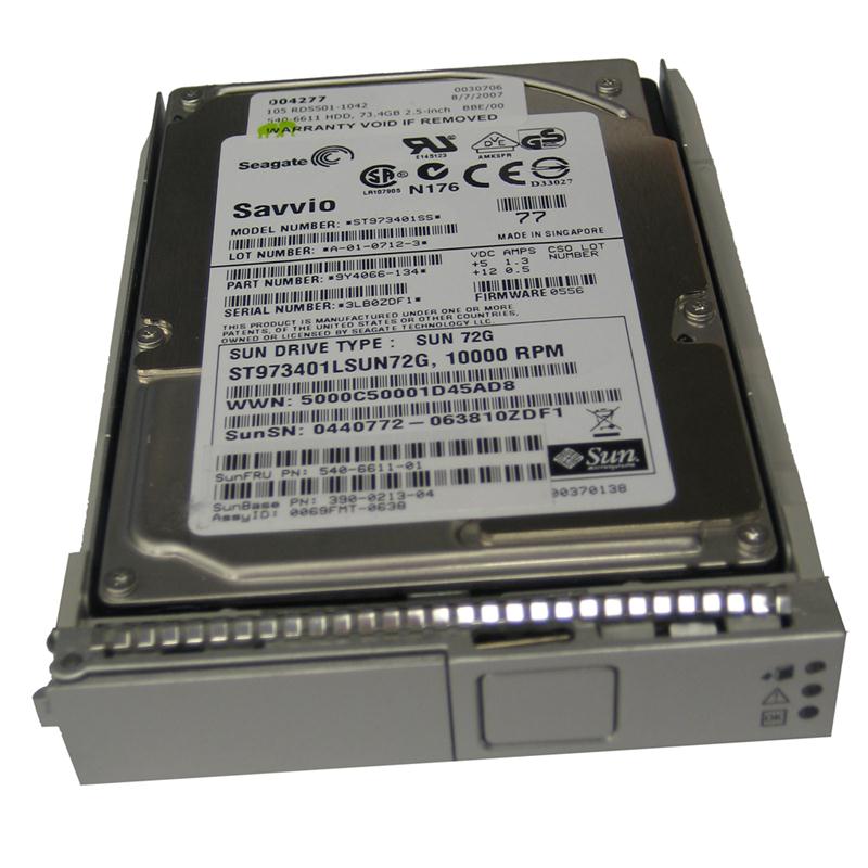 XRA-SS2CD-73G10K Sun 73GB 10000RPM SAS 3Gbps Hot Swap 2.5-inch Internal Hard Drive with Bracket for Fire Servers V245 V445 X4100 and X4200