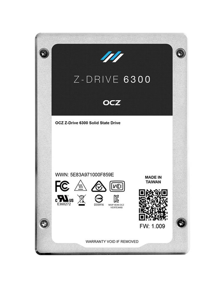 ZD6RPL51ET5G0-1600 OCZ Z-Drive 6300 Series 1.6TB eMLC PCI Express 3.0 x4 NVMe Mixed Use (AES-256 / PLP) U.2 2.5-inch Internal Solid State Drive (SSD)