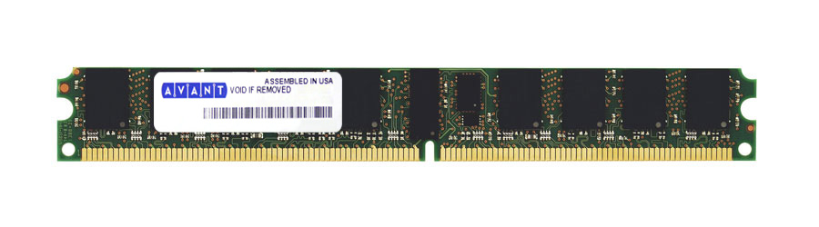 AVF7251R64E5667F5 Avant 4GB PC2-5300 DDR2-667MHz ECC Registered CL5 240-Pin DIMM Very Low Profile (VLP) Dual Rank Memory Module