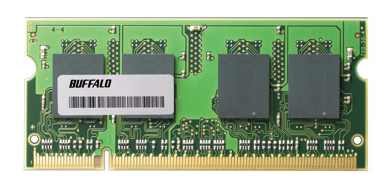 D2N533B-S1G Buffalo 1GB PC2-4200 DDR2-533MHz non-ECC Unbuffered CL4 200-Pin SoDimm Single Rank Memory Module