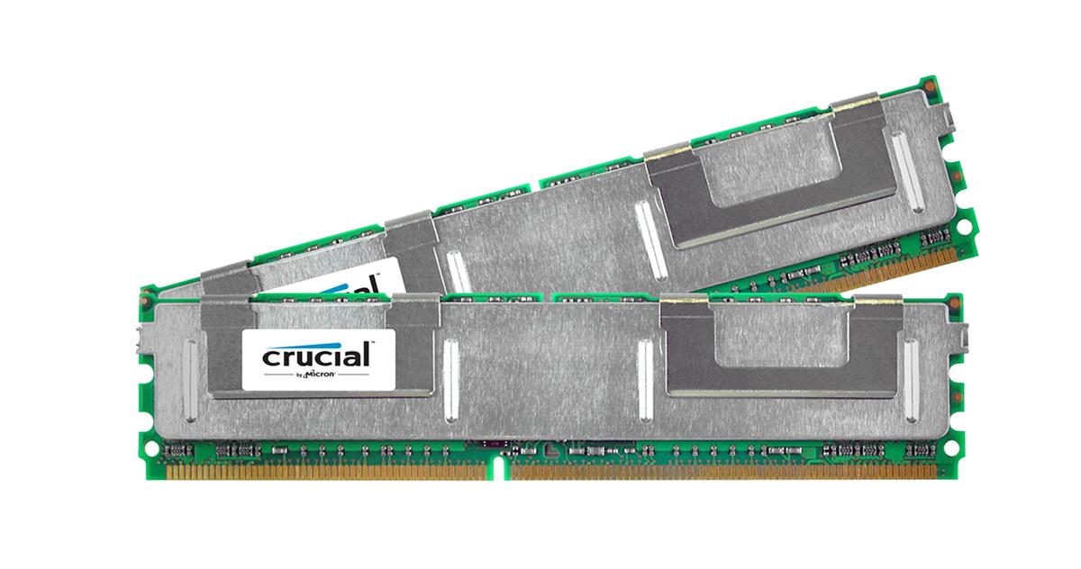 CT2KIT51272AF80E Crucial 8GB Kit (2 X 4GB) PC2-6400 DDR2-800MHz ECC Fully Buffered CL5 240-Pin DIMM Dual Rank Memory