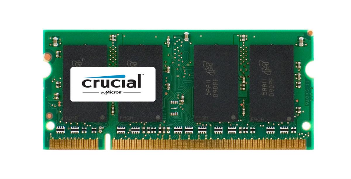 CT6464AC667 Crucial 512MB PC2-5300 DDR2-667MHz non-ECC Unbuffered CL5 200-Pin SoDimm Memory Module