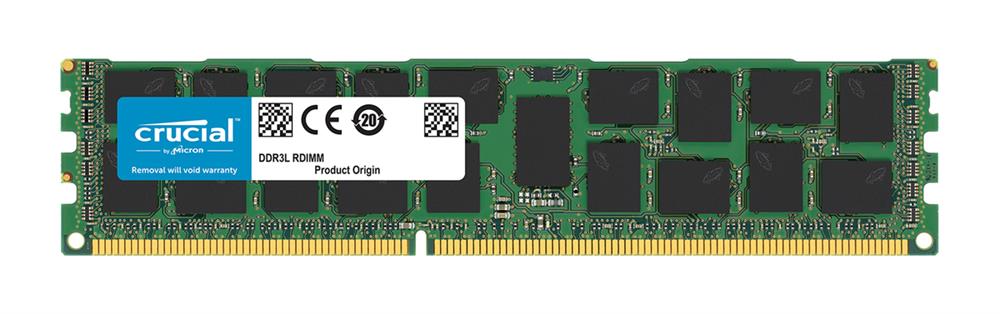 CT3712145 Crucial 16GB PC3-14900 DDR3-1866MHz Registered ECC CL13 240-Pin DIMM Dual Rank Memory Module for Dell PowerEdge R620 Server