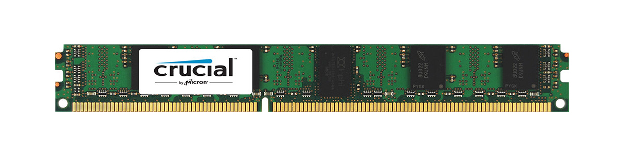 CT12872BW1339S Crucial 1GB PC3-10600 DDR3-1333MHz ECC Registered CL9 240-Pin DIMM 1.35V Low Voltage Single Rank Very Low Profile (VLP) Memory Module