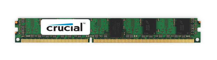 CT2K4G3ERVLS4160B Crucial 8GB Kit (2 X 4GB) PC3-12800 DDR3-1600MHz Registered ECC CL11 240-Pin DIMM 1.35V Low Voltage Very Low Profile (VLP) Single Rank Memory