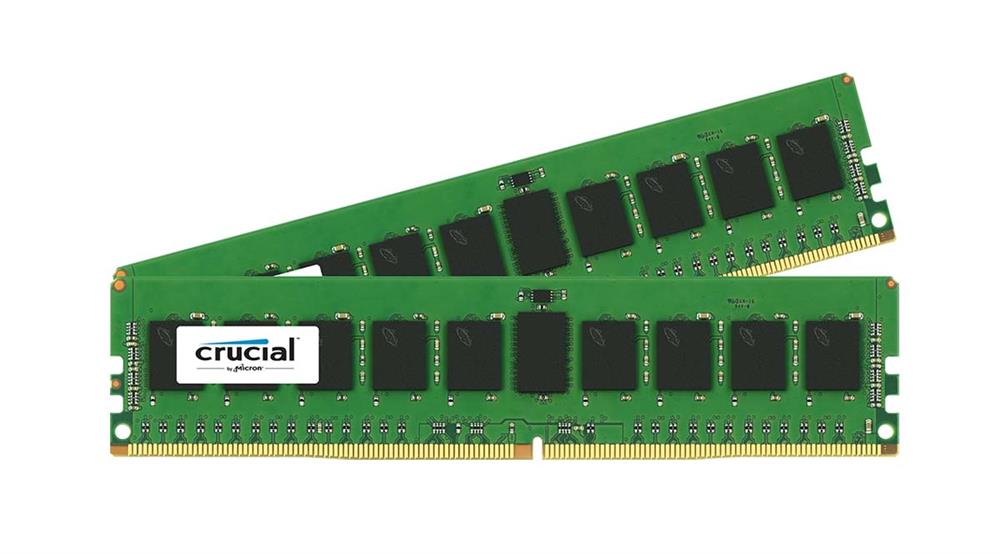 CT7125102 Crucial 8GB Kit (2 X 4GB) PC4-19200 DDR4-2400MHz ECC Registered CL17 288-Pin DIMM 1.2V Single Rank Memory for Supermicro SuperServer F628R3-R72BPT+