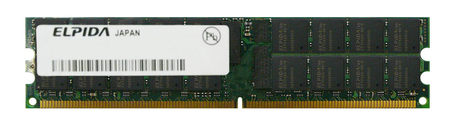 EBA20AE4ACFA-8E-E Elpida 2GB PC2-6400 DDR2-800MHz ECC Registered CL5 240-Pin DIMM Single Rank Memory Module