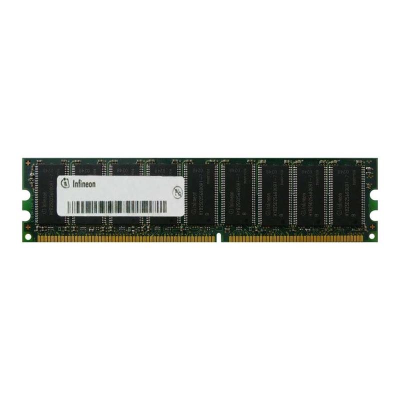 HYS72D32300GU-6-B Infineon 256MB PC2700 DDR-333MHz ECC Unbuffered CL2.5 184-Pin DIMM Single Rank Memory Module