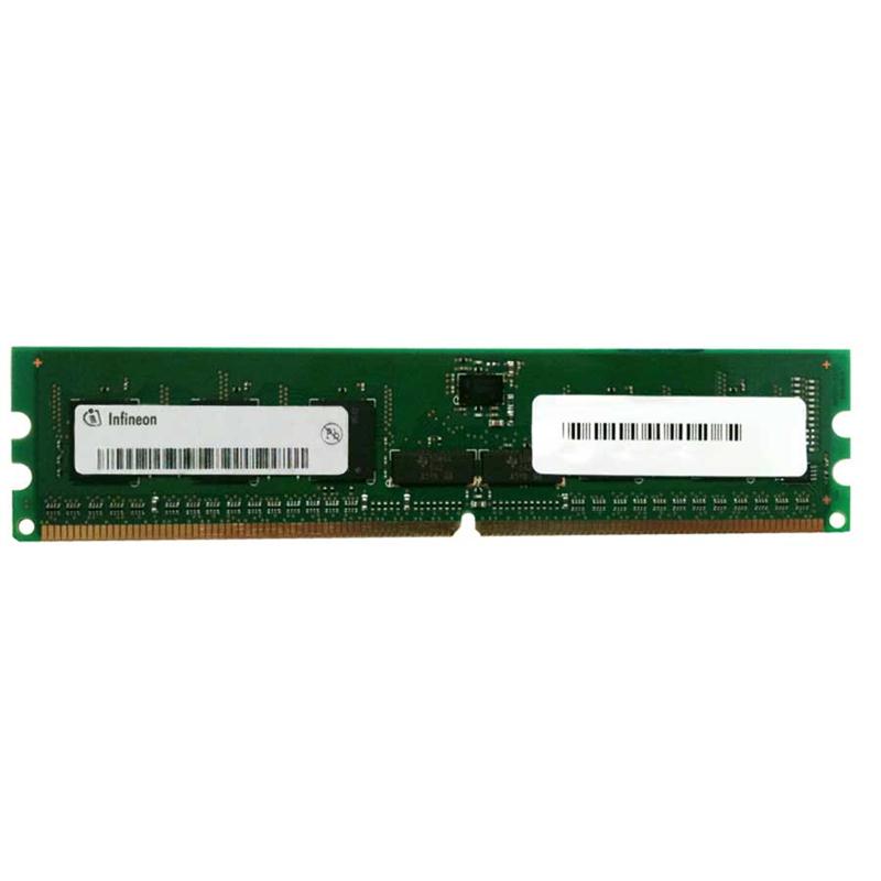 HYS72T64000GR-5-A Infineon 512MB PC2-3200 DDR2-400MHz ECC Registered CL3 240-Pin DIMM Single Rank Memory Module