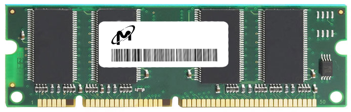 MT8LSDT6432UY-8D2 Micron 256MB 125MHz non-ECC Unbuffered CL3 100-Pin DIMM Dual Rank Memory Module