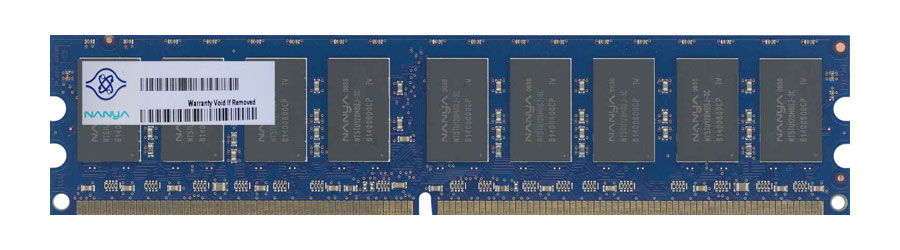 NT512T72U89A1BY-3C Nanya 512MB PC2-5300 DDR2-667MHz ECC Unbuffered CL5 240-Pin DIMM Single Rank Memory Module