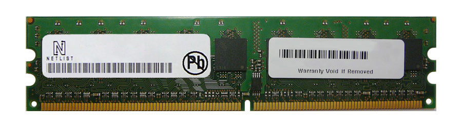 NLD327R23215F-D32KSB NetList 256MB PC2-3200 DDR2-400MHz ECC Registered CL3 240-Pin DIMM Single Rank Memory Module