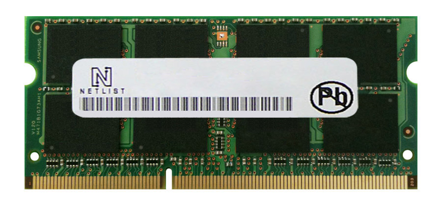 NLQ516432507H-D10 NetList 4GB PC3-10600 DDR3-1333MHz non-ECC Unbuffered CL9 204-Pin SoDimm Dual Rank Memory Module