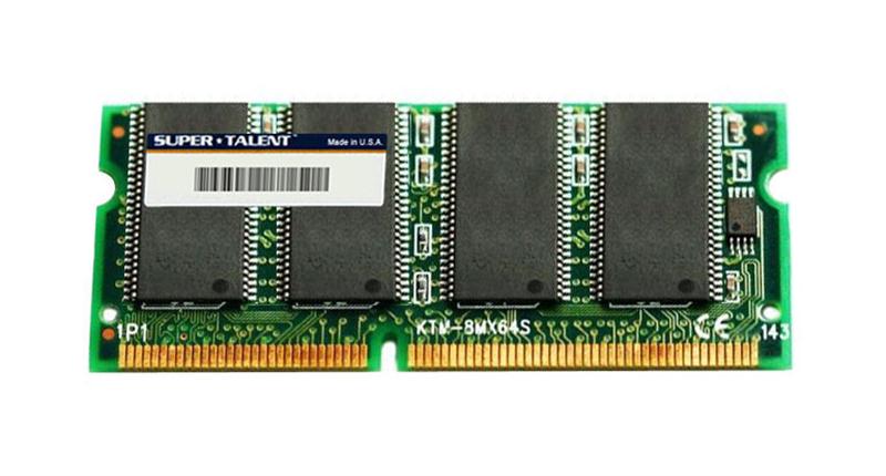 PC133SO512 Super Talent 512MB PC133 133MHz non-ECC Unbuffered CL3 144-Pin SoDimm Memory Module