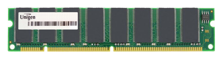 UG5128T75Q4LV-PL Unigen 1GB PC133 133MHz ECC Unbuffered CL3 168-Pin DIMM Memory Module