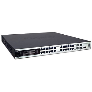 DXS-3227-TAA D-Link xStack Managed 24-Ports Gigabit Stackable L2+ Switch 4 Combo SFP 1 Fixed XFP Slot 2 10-Gigabit Slots (TAA Compliant) (Refurbished)