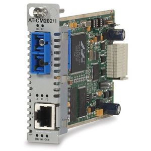 AT-CM202/1 Allied Telesis 10/100TX 100FX (SC 15km SM) Media and Rate converter Line Card with OAM